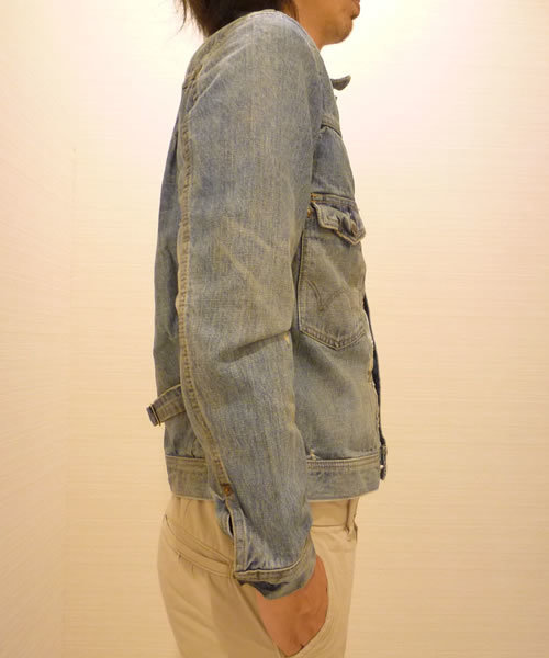 ESTNATION（エストネーション）の「EDWIN別注ブランド　Weft&Warp BY EDWIN　デニムブルゾン（デニムジャケット・メンズ・ライトブルー・SMALL/MEDIUM/LARGE）」の3枚目の写真