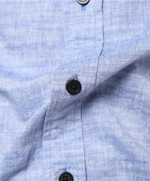 VENCEEXCHANGE（ヴァンスエクスチェンジ）の「ニットポケット5分袖シャツ         （シャツ/ブラウス・メンズ・オレンジ/ライトブルー/オフホワイト・LARGE/MEDIUM）」の12枚目の写真