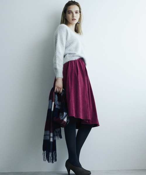 N.（N. Natural Beauty Basic）（エヌエヌナチュラルビューティーベーシック）の「◆鹿の子編みアンゴラミックスVネックニット（ニット/セーター・レディース・グレー/ピンク/ブルー/グリーン・MEDIUM）」の15枚目の写真