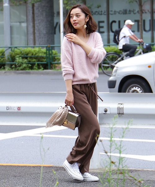 N.（N. Natural Beauty Basic）（エヌエヌナチュラルビューティーベーシック）の「◆鹿の子編みアンゴラミックスVネックニット（ニット/セーター・レディース・グレー/ピンク/ブルー/グリーン・MEDIUM）」の17枚目の写真