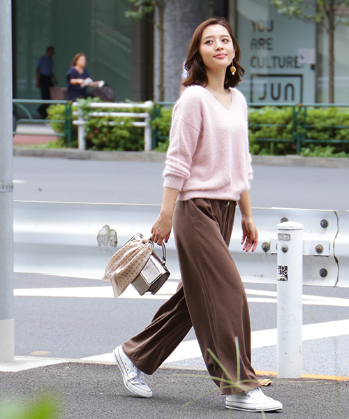 N.（N. Natural Beauty Basic）（エヌエヌナチュラルビューティーベーシック）の「◆鹿の子編みアンゴラミックスVネックニット（ニット/セーター・レディース・グレー/ピンク/ブルー/グリーン・MEDIUM）」の18枚目の写真