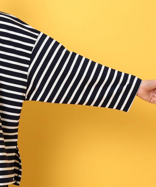 BEAUTY&YOUTH UNITED ARROWS(ビューティーアンドユースユナイテッドアローズ)の「【店舗限定】 by ボーダー ラガーシャツ ◆(Tシャツ/カットソー・メンズ・ブラウン/ネイビー・MEDIUM/LARGE/SMALL)」の5枚目の写真