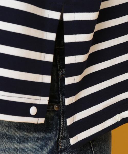 BEAUTY&YOUTH UNITED ARROWS(ビューティーアンドユースユナイテッドアローズ)の「【店舗限定】 by ボーダー ラガーシャツ ◆(Tシャツ/カットソー・メンズ・ブラウン/ネイビー・MEDIUM/LARGE/SMALL)」の7枚目の写真
