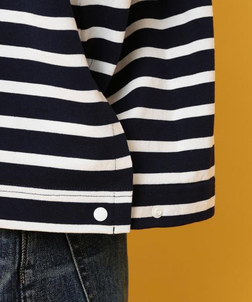 BEAUTY&YOUTH UNITED ARROWS(ビューティーアンドユースユナイテッドアローズ)の「【店舗限定】 by ボーダー ラガーシャツ ◆(Tシャツ/カットソー・メンズ・ブラウン/ネイビー・MEDIUM/LARGE/SMALL)」の8枚目の写真