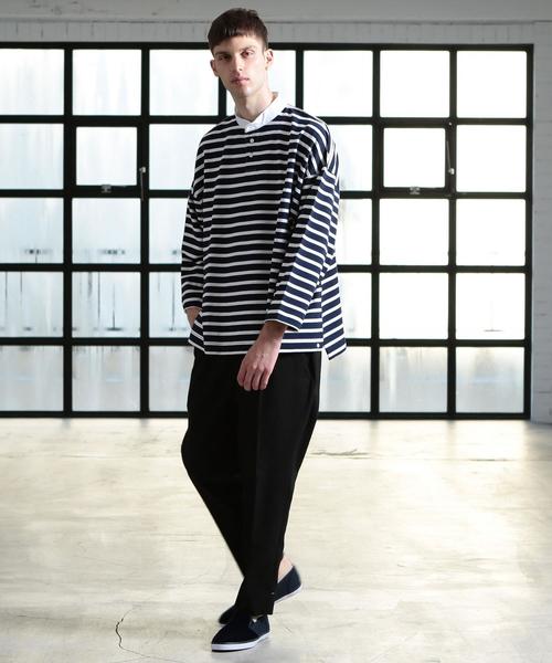 BEAUTY&YOUTH UNITED ARROWS(ビューティーアンドユースユナイテッドアローズ)の「【店舗限定】 by ボーダー ラガーシャツ ◆(Tシャツ/カットソー・メンズ・ブラウン/ネイビー・MEDIUM/LARGE/SMALL)」の18枚目の写真