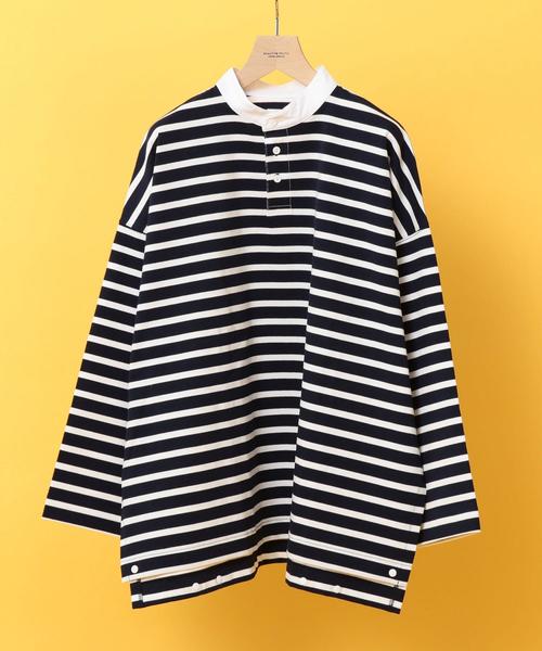 BEAUTY&YOUTH UNITED ARROWS(ビューティーアンドユースユナイテッドアローズ)の「【店舗限定】 by ボーダー ラガーシャツ ◆(Tシャツ/カットソー・メンズ・ブラウン/ネイビー・MEDIUM/LARGE/SMALL)」の20枚目の写真