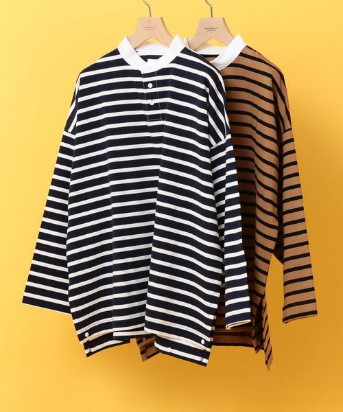 BEAUTY&YOUTH UNITED ARROWS(ビューティーアンドユースユナイテッドアローズ)の「【店舗限定】 by ボーダー ラガーシャツ ◆(Tシャツ/カットソー・メンズ・ブラウン/ネイビー・MEDIUM/LARGE/SMALL)」の22枚目の写真