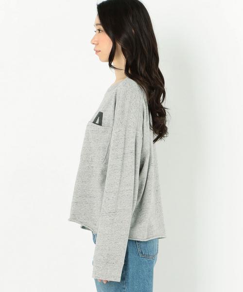 Another Edition(アナザーエディション)の「ロゴプリントポケットTEE(Tシャツ/カットソー・レディース・ライトグレー/オリーブ・FREE)」の5枚目の写真