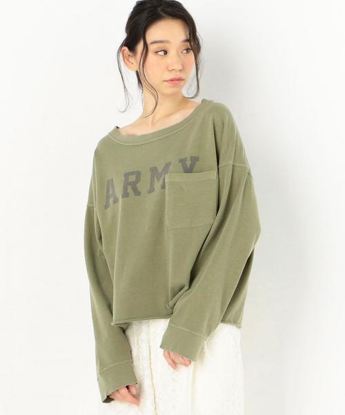 Another Edition(アナザーエディション)の「ロゴプリントポケットTEE(Tシャツ/カットソー・レディース・ライトグレー/オリーブ・FREE)」の16枚目の写真