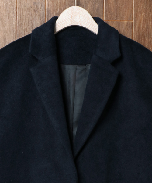 LBC（エルビーシー）の「ポケットファーロングコート（チェスターコート・レディース・ネイビー/ライトグレー・LARGE/MEDIUM）」の4枚目の写真