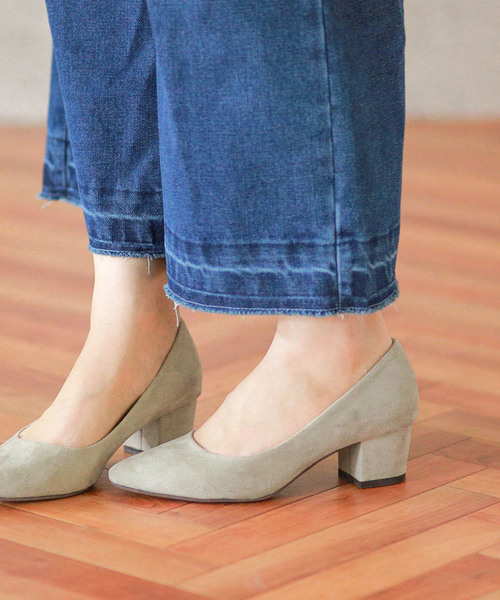 menue(メヌエ)の「4.5cm チャンキーヒール ポインテッドトゥ パンプス(パンプス・レディース・ピンク系その他/グレー/ライトベージュ/グレー系その他/ブラウン/ブラック/レッド系その他2/ネイビー/ブルー/ライトグレー/ホワイト/チェック/ブラック系その他2/ピンクベージュ/ブラウン系その他/シルバー/ブラック系その他/レッド系その他/グレイッシュベージュ/カラフル/ブラック系その他3/グレー系その他2/その他/レオパード/ブラック系その他4/その他1・23.0cm/25.0cm/24.0cm/24.5cm/23.5cm/22.5cm/26.0cm/22.0cm/25.5cm/21.5cm/26.5cm)」の10枚目の写真