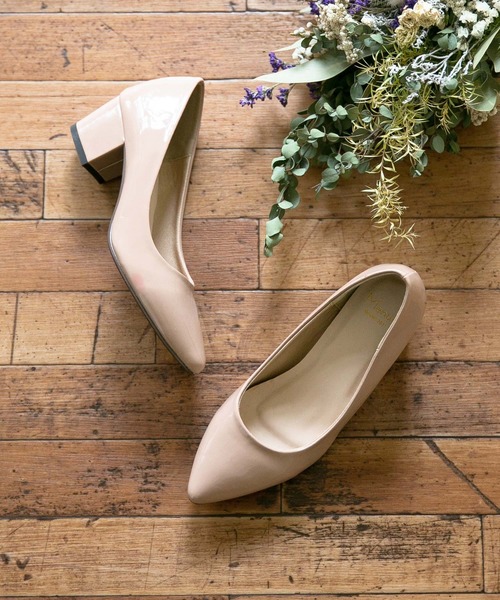 menue(メヌエ)の「4.5cm チャンキーヒール ポインテッドトゥ パンプス(パンプス・レディース・ピンク系その他/グレー/ライトベージュ/グレー系その他/ブラウン/ブラック/レッド系その他2/ネイビー/ブルー/ライトグレー/ホワイト/チェック/ブラック系その他2/ピンクベージュ/ブラウン系その他/シルバー/ブラック系その他/レッド系その他/グレイッシュベージュ/カラフル/ブラック系その他3/グレー系その他2/その他/レオパード/ブラック系その他4/その他1・23.0cm/25.0cm/24.0cm/24.5cm/23.5cm/22.5cm/26.0cm/22.0cm/25.5cm/21.5cm/26.5cm)」の18枚目の写真