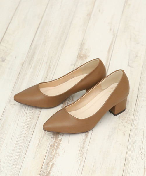 menue(メヌエ)の「4.5cm チャンキーヒール ポインテッドトゥ パンプス(パンプス・レディース・ピンク系その他/グレー/ライトベージュ/グレー系その他/ブラウン/ブラック/レッド系その他2/ネイビー/ブルー/ライトグレー/ホワイト/チェック/ブラック系その他2/ピンクベージュ/ブラウン系その他/シルバー/ブラック系その他/レッド系その他/グレイッシュベージュ/カラフル/ブラック系その他3/グレー系その他2/その他/レオパード/ブラック系その他4/その他1・23.0cm/25.0cm/24.0cm/24.5cm/23.5cm/22.5cm/26.0cm/22.0cm/25.5cm/21.5cm/26.5cm)」の12枚目の写真