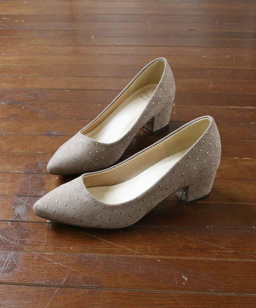 menue(メヌエ)の「4.5cm チャンキーヒール ポインテッドトゥ パンプス(パンプス・レディース・ピンク系その他/グレー/ライトベージュ/グレー系その他/ブラウン/ブラック/レッド系その他2/ネイビー/ブルー/ライトグレー/ホワイト/チェック/ブラック系その他2/ピンクベージュ/ブラウン系その他/シルバー/ブラック系その他/レッド系その他/グレイッシュベージュ/カラフル/ブラック系その他3/グレー系その他2/その他/レオパード/ブラック系その他4/その他1・23.0cm/25.0cm/24.0cm/24.5cm/23.5cm/22.5cm/26.0cm/22.0cm/25.5cm/21.5cm/26.5cm)」の11枚目の写真