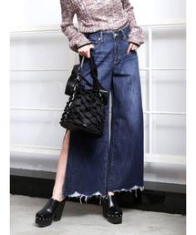 EMODA | スリットカットジャストウエストワイドデニム(デニムパンツ)