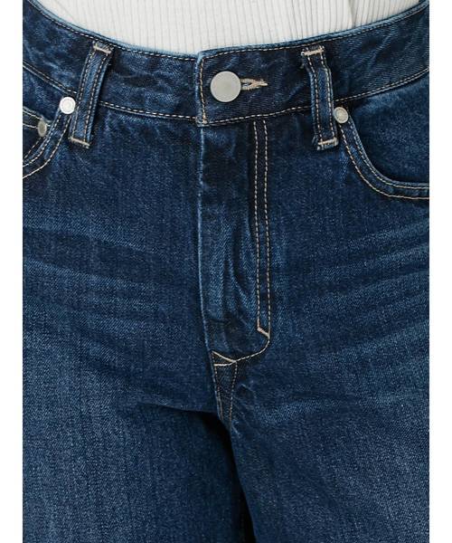 EMODA（エモダ）の「スリットカットジャストウエストワイドデニム（デニムパンツ・レディース・ブルー/インディゴブルー・X-SMALL/SMALL/MEDIUM）」の8枚目の写真