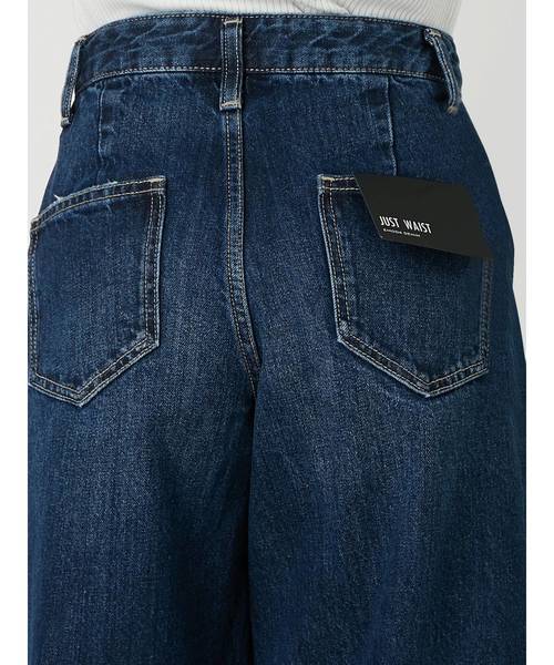 EMODA（エモダ）の「スリットカットジャストウエストワイドデニム（デニムパンツ・レディース・ブルー/インディゴブルー・X-SMALL/SMALL/MEDIUM）」の9枚目の写真