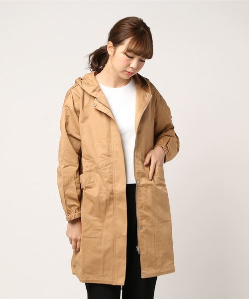 GeeRA(ジーラ)の「ルーズシルエットモッズコート(その他アウター・レディース・ブラック/カーキ/ベージュ・MEDIUM/SMALL/XX-LARGE/LARGE/X-LARGE)」の1枚目の写真