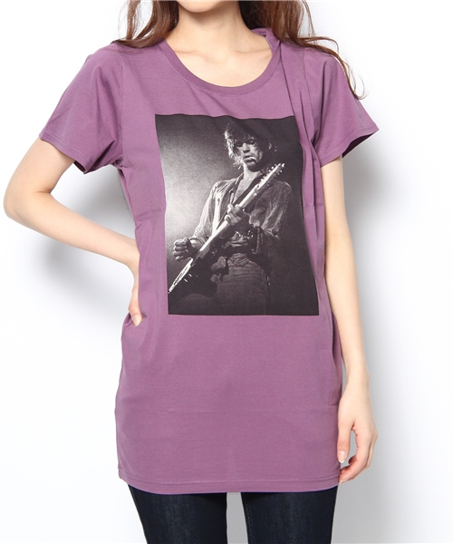 HYSTERIC GLAMOUR(ヒステリックグラマー)の「RS/ANAHEIM STADIUM’78 pt ビッグT-SH(Tシャツ/カットソー・レディース・ホワイト/パープル/ブラック・FREE)」の3枚目の写真