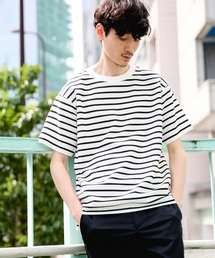 GLOBAL WORK | パールニットワッフルＴＥＥ半袖/788955(Tシャツ/カットソー)