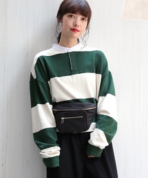 LOWRYS FARM | ワイドボーダーラガーシャツ　804830(Tシャツ/カットソー)