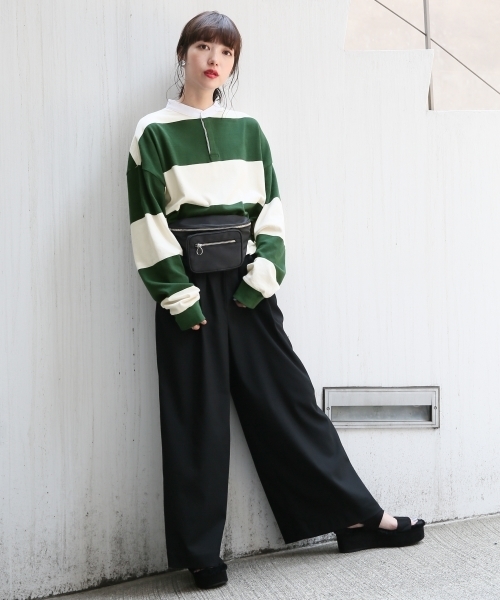 LOWRYS FARM(ローリーズファーム)の「ワイドボーダーラガーシャツ 804830(Tシャツ/カットソー・レディース・ブラウン/オフホワイト/グリーン・MEDIUM/LARGE)」の14枚目の写真