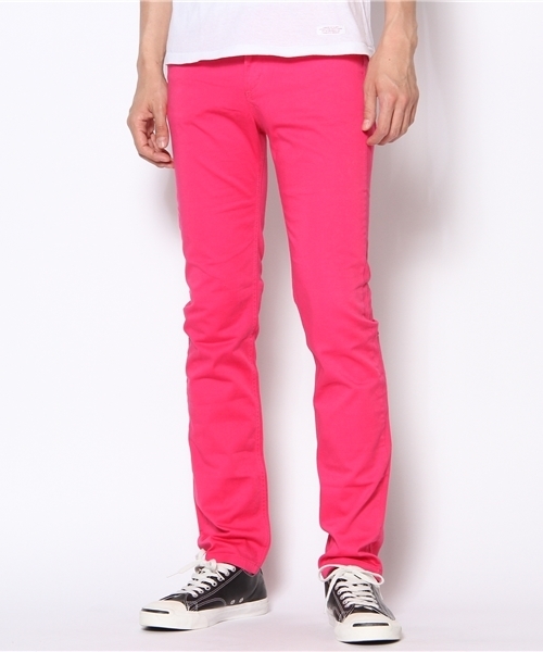 WEGO（ウィゴー）の「WEGO/カラースキニーパンツ（チノパンツ・メンズ・ブラック系その他/グレー系その他/ダークグレー/ピンク/レッド・SMALL/X-LARGE/X-SMALL）」の4枚目の写真