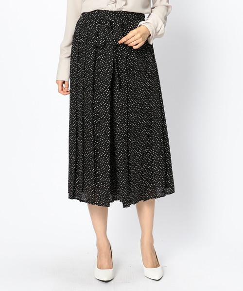 NARACAMICIE（ナラカミーチェ）の「シフォンプリーツガウチョ（その他パンツ・レディース・ブラック/ボルドー・MEDIUM）」の5枚目の写真