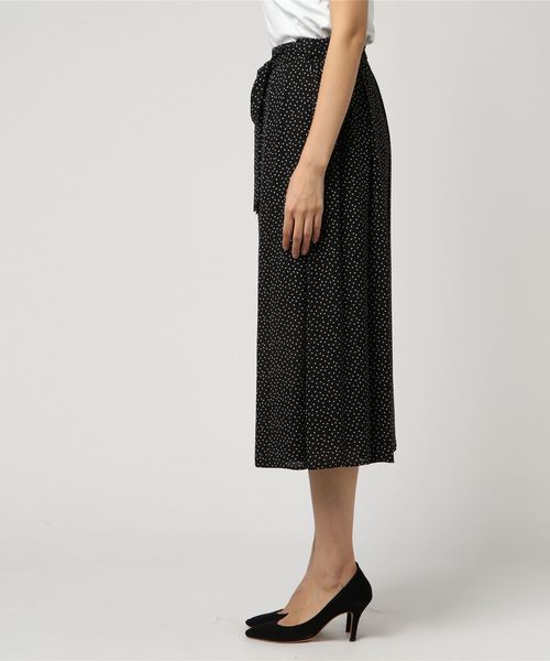 NARACAMICIE（ナラカミーチェ）の「シフォンプリーツガウチョ（その他パンツ・レディース・ブラック/ボルドー・MEDIUM）」の3枚目の写真