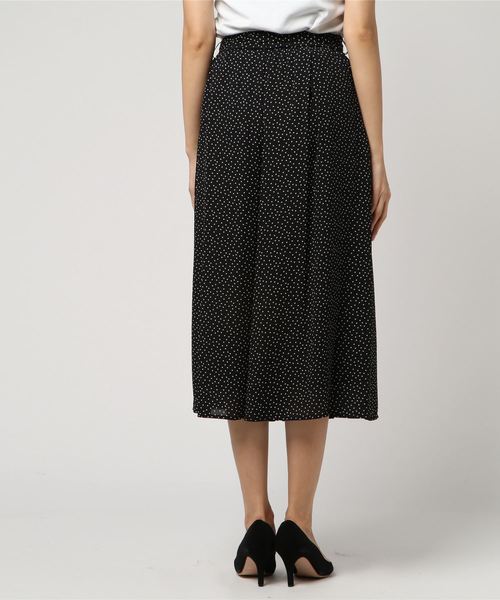 NARACAMICIE（ナラカミーチェ）の「シフォンプリーツガウチョ（その他パンツ・レディース・ブラック/ボルドー・MEDIUM）」の4枚目の写真