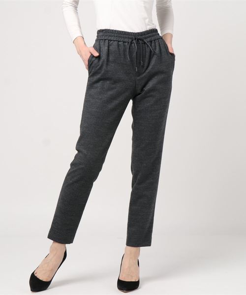 ESTNATION（エストネーション）の「ESTNATION / ライトウールドロストパンツ（その他パンツ・レディース・ブラック/ベージュ/チャコールグレー・38/36）」の3枚目の写真