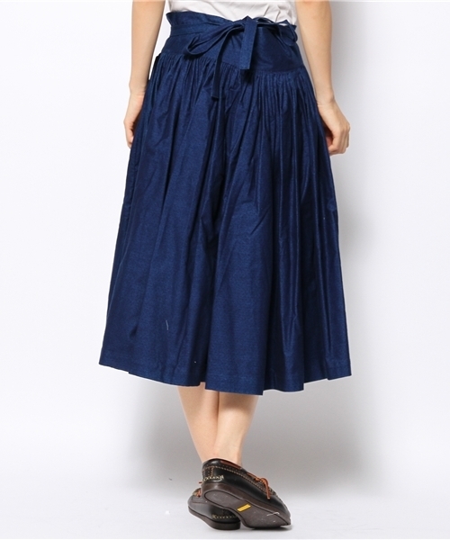 BEAMS BOY（ビームスボーイ）の「BEAMS BOY / インディゴ&ドット ブルガリアンスカート（スカート・レディース・インディゴブルー/ネイビー・ONE SIZE）」の5枚目の写真