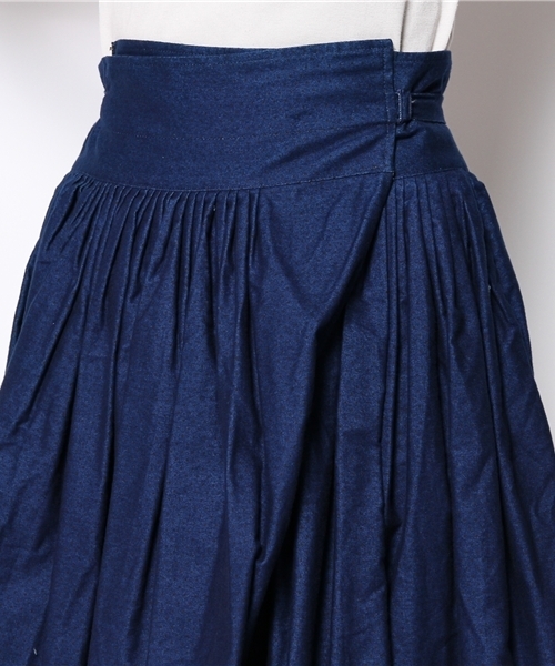 BEAMS BOY（ビームスボーイ）の「BEAMS BOY / インディゴ&ドット ブルガリアンスカート（スカート・レディース・インディゴブルー/ネイビー・ONE SIZE）」の6枚目の写真