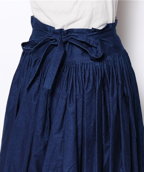 BEAMS BOY（ビームスボーイ）の「BEAMS BOY / インディゴ&ドット ブルガリアンスカート（スカート・レディース・インディゴブルー/ネイビー・ONE SIZE）」の7枚目の写真