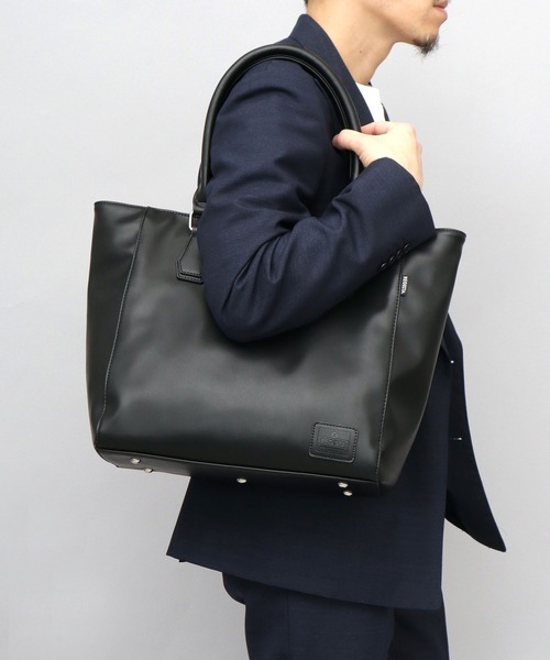 REGiSTA（レジスタ）の「レザー調 ビジネス トートバッグ A4収納対応・自立構造モデル（ビジネスバッグ・メンズ・ブラック/ダークブラウン/ブラック系その他/ブラウン系その他/キャメル・FREE）」の9枚目の写真