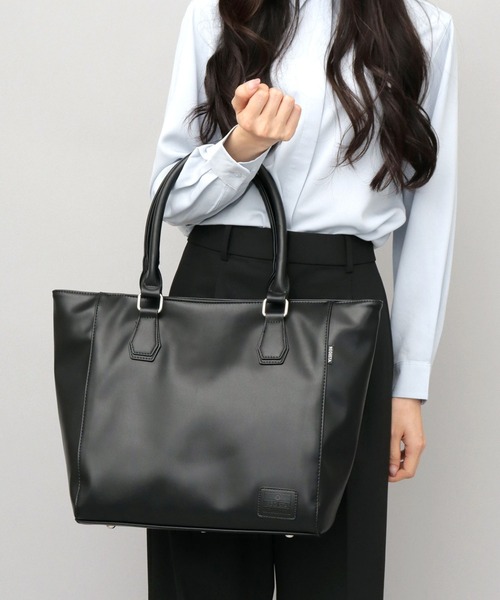 REGiSTA（レジスタ）の「レザー調 ビジネス トートバッグ A4収納対応・自立構造モデル（ビジネスバッグ・メンズ・ブラック/ダークブラウン/ブラック系その他/ブラウン系その他/キャメル・FREE）」の8枚目の写真