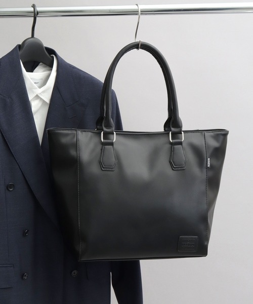 REGiSTA(レジスタ)の「レザー調 ビジネス トートバッグ A4収納対応・自立構造モデル(ビジネスバッグ・メンズ・ブラック/ダークブラウン/ブラック系その他/ブラウン系その他/キャメル・FREE)」の13枚目の写真