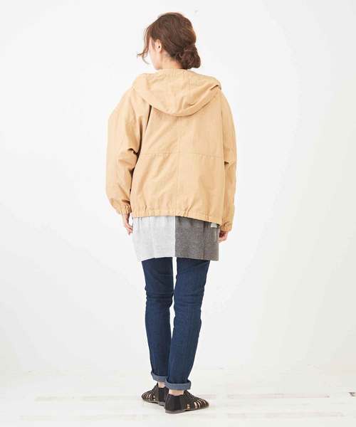 WEB限定 グログラン×裏地 フード付 ブルゾン WEB限定 グログラン×裏地 フード付 ブルゾン