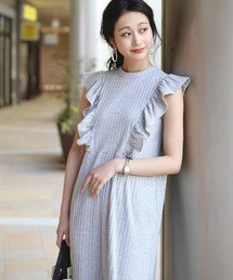 Bab Bou Jeloud | 【WEB限定】◆大人可愛い◆ワイドリブフリルマキシワンピース(ワンピース)