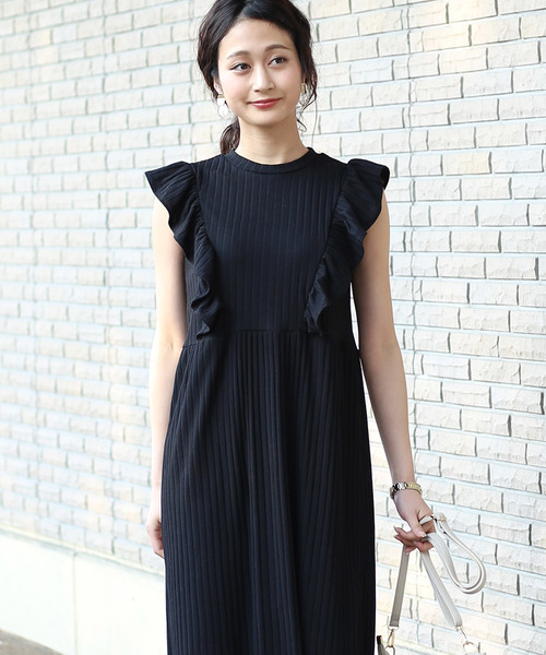 Bab Bou Jeloud(バブブージュルード)の「【WEB限定】◆大人可愛い◆ワイドリブフリルマキシワンピース(ワンピース・レディース・ブラック/ブラウン/グレー/アイボリー・38)」の13枚目の写真