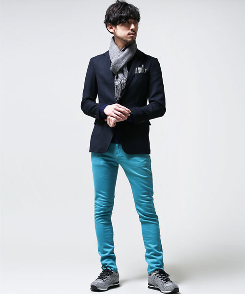 NANO universe（ナノユニバース）の「AKM×nano・universe/ 別注カラージョグデニム（デニムパンツ・メンズ・ホワイト/ブラック/ターコイズブルー/ネイビー/イエロー/ピンク/レッド・LARGE/SMALL/X-LARGE/MEDIUM）」の18枚目の写真