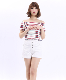 WEGO | WEGO/前ボタンデニムショーツ(デニムパンツ)