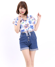 WEGO | WEGO/前ボタンデニムショーツ(デニムパンツ)