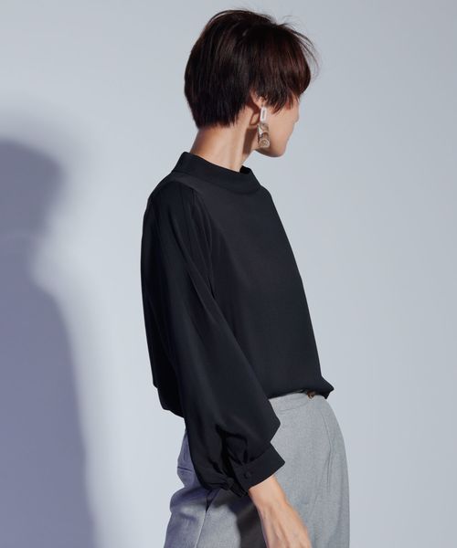 LADYMADE（レディメイド）の「スタンドカラーブラウス（シャツ/ブラウス・レディース・オフホワイト/ブラウン/ブラック/ベージュ/グリーン・FREE）」の14枚目の写真