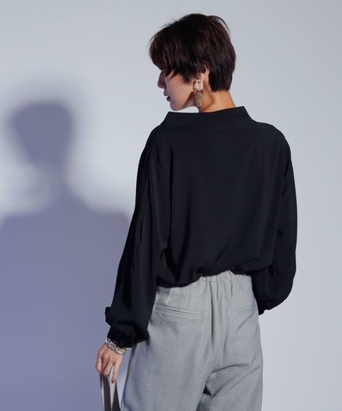 LADYMADE（レディメイド）の「スタンドカラーブラウス（シャツ/ブラウス・レディース・オフホワイト/ブラウン/ブラック/ベージュ/グリーン・FREE）」の15枚目の写真