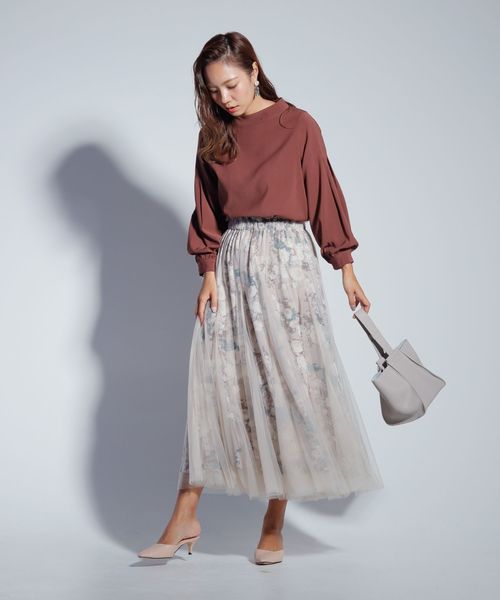 LADYMADE（レディメイド）の「スタンドカラーブラウス（シャツ/ブラウス・レディース・オフホワイト/ブラウン/ブラック/ベージュ/グリーン・FREE）」の21枚目の写真