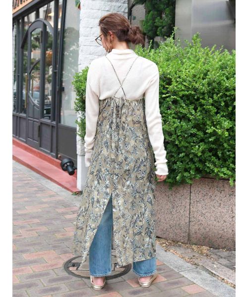 Ungrid（アングリッド）の「ジャカードフラワーキャミワンピース（ワンピース・レディース・パープル/ブラウン/ベージュ・FREE）」の6枚目の写真