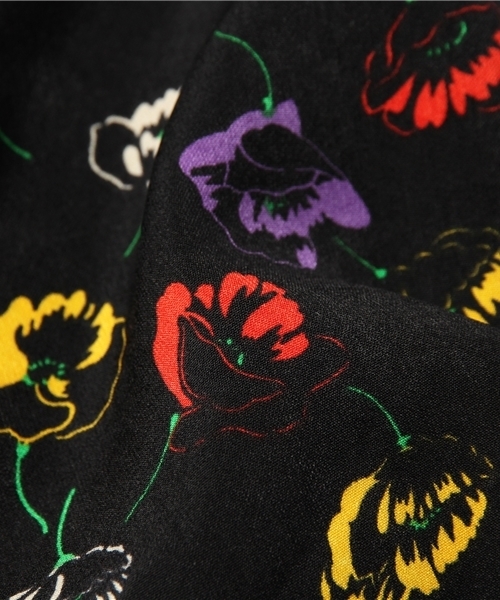 Kastane（カスタネ）の「【Kastane】花柄イージーキュロット（その他パンツ・レディース・ブラック/グリーン・FREE）」の8枚目の写真