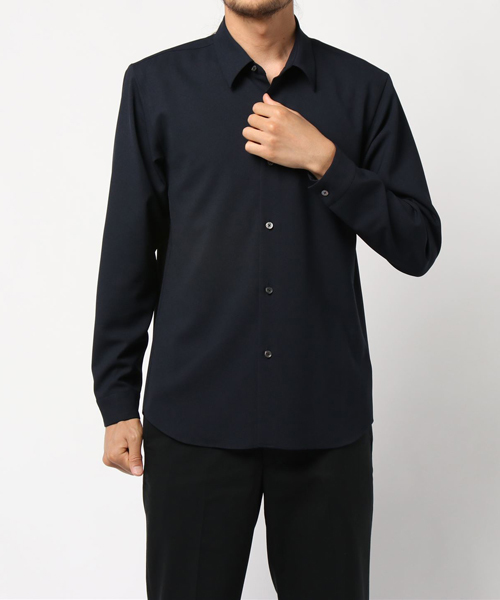 ADAM ET ROPE'（アダムエロペ）の「【MICRO OX】レギュラーカラーシャツ（シャツ/ブラウス・メンズ・チャコールグレー/ホワイト系その他6/ネイビー・L/M）」の3枚目の写真