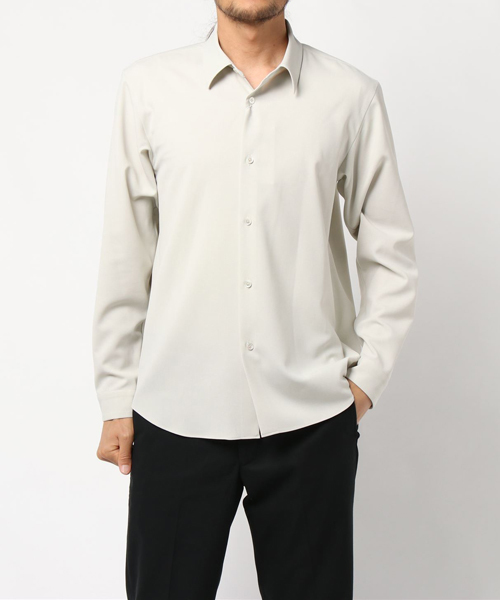 ADAM ET ROPE'（アダムエロペ）の「【MICRO OX】レギュラーカラーシャツ（シャツ/ブラウス・メンズ・チャコールグレー/ホワイト系その他6/ネイビー・L/M）」の2枚目の写真